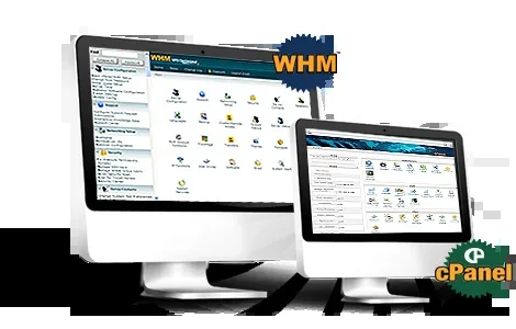 cPanel and WHM reseller hosting interface illustration