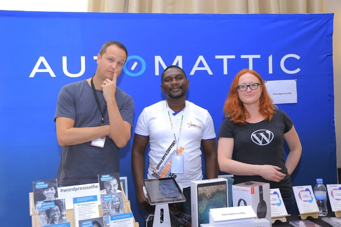 Fred Abunyanga with the Automattic / WordPress community.