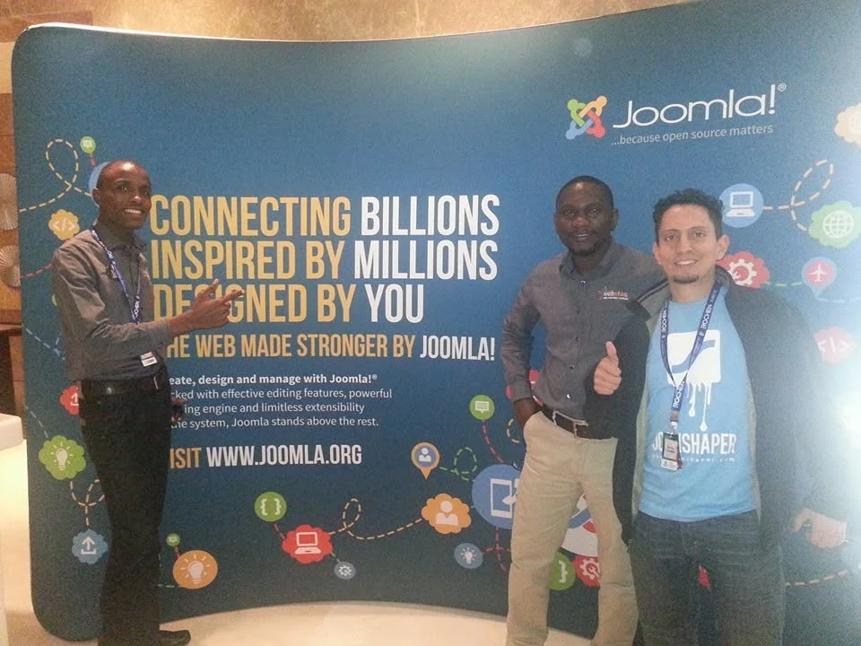 A photograph from Fred Abunyanga’s Joomla community archive.