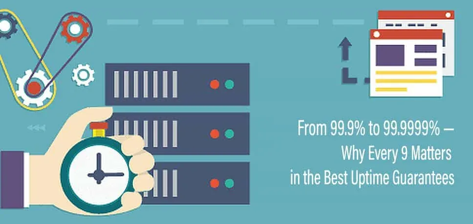 Hosting uptime comparison illustration