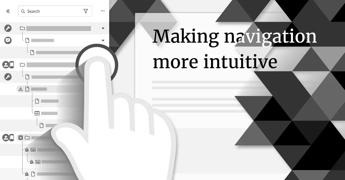 Intuitive website navigation and menu illustration