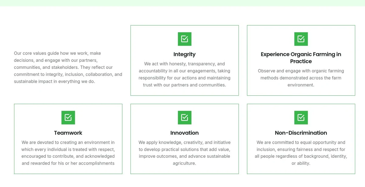 BIGLAD Agri-Tourism Farm — live website content preview