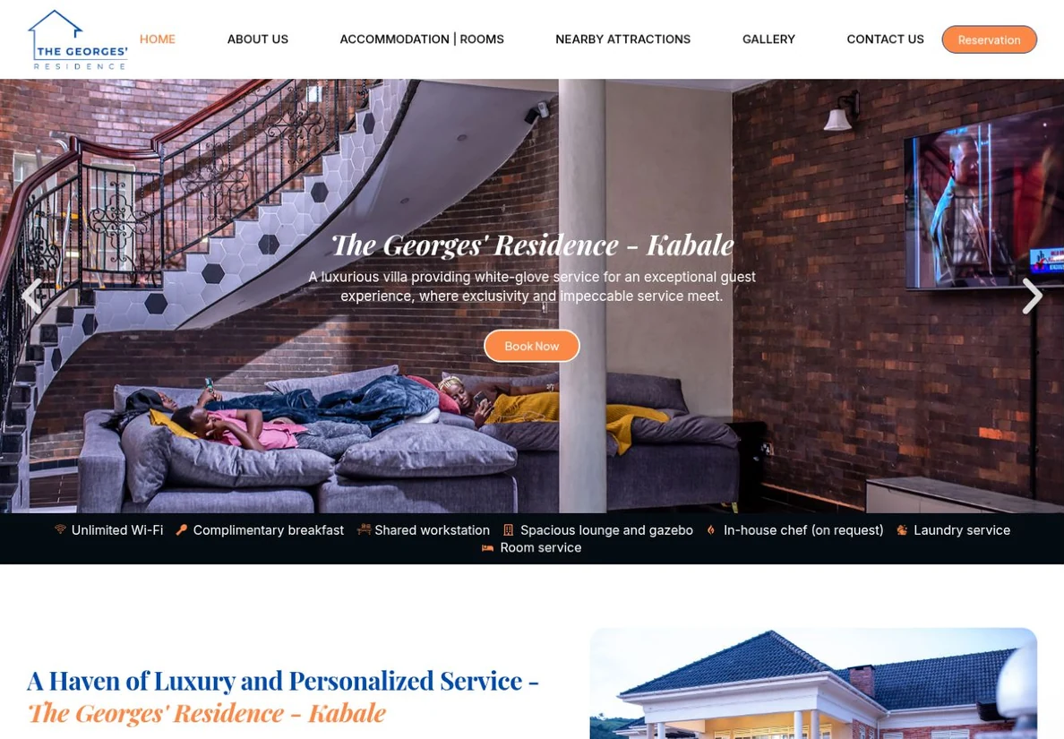 The Georges’ Residence — live website design preview