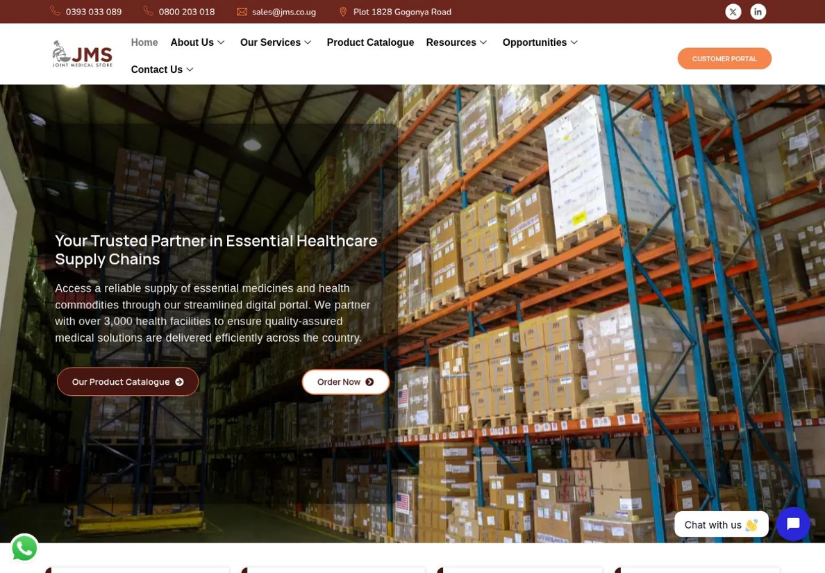 Joint Medical Store — live website design preview