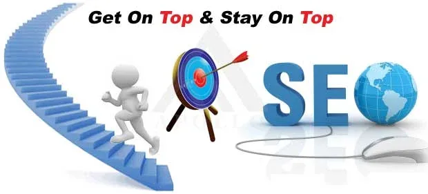 SEO target and upward growth illustration