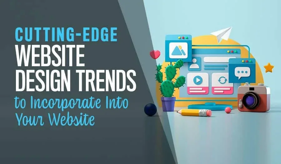 Website design trends illustration