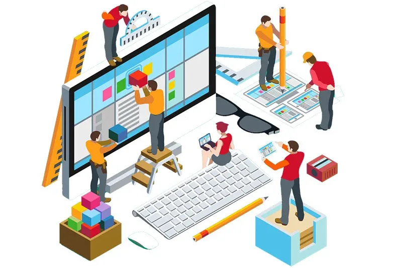 Website development team illustration