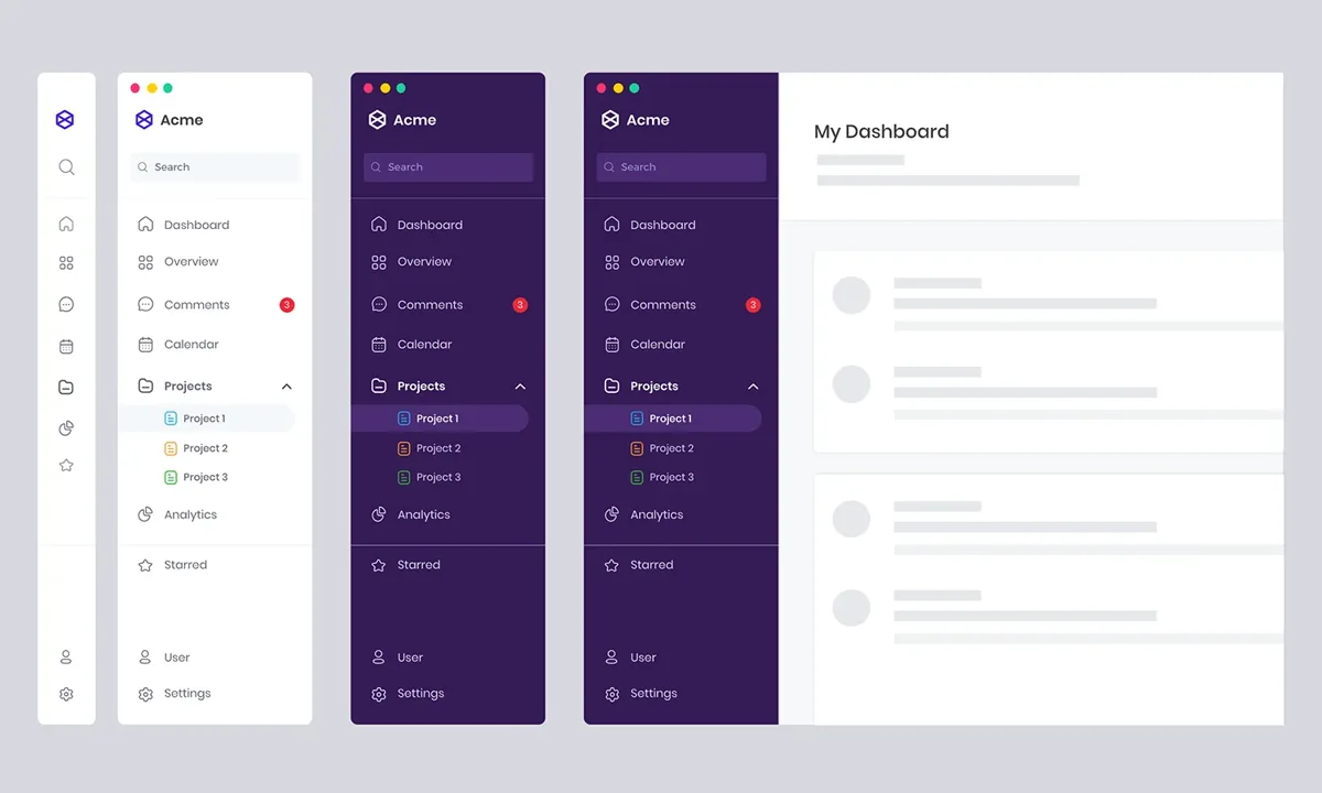Website pricing table layout example