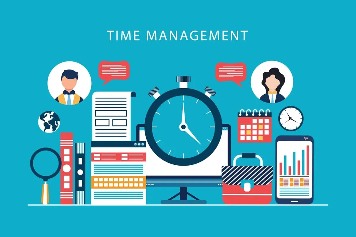 Website project time management illustration