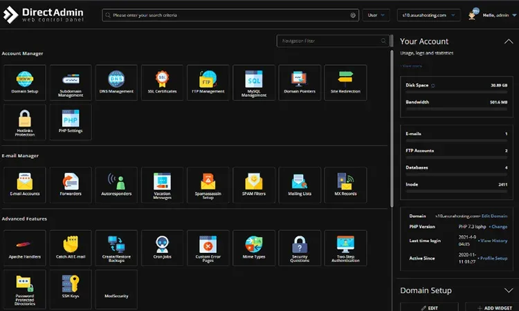 DirectAdmin Reseller Hosting